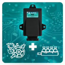 Комплект Alpha PM 4 цил. без б/ф жгута ( эл.к-т Alpha PM-4 / AT12 HP 250 кВт / Alpha 30 2 Ом )