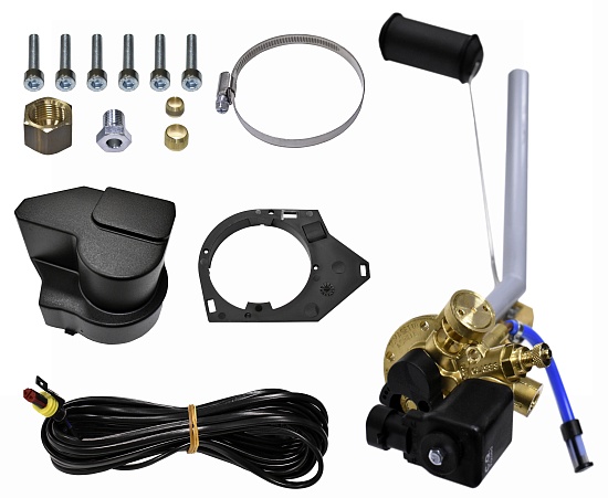 MVAT0292.1 Мультиклапан (пропан) Tomasetto AT02 Sprint 220-225 мм (тороидальный наружный), 0° (кабель, без ВЗУ)