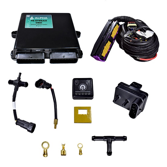 Комплект электроники (пропан, метан) ALPHA TE-STREAM OBD, 8 цилиндров Комплект электроники (пропан, метан) ALPHA TE-STREAM OBD, 8 цилиндров