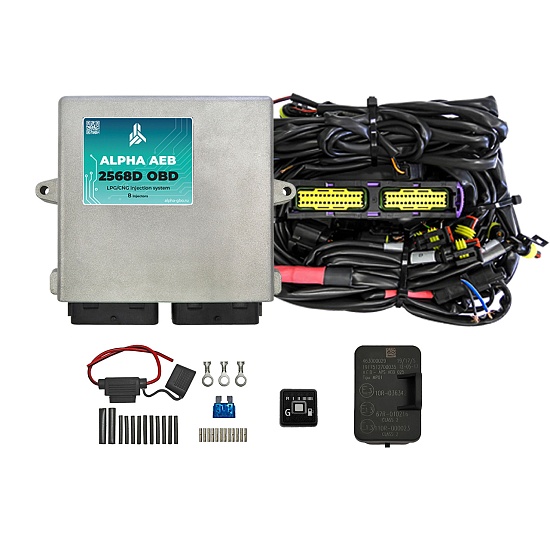 Комплект электроники (пропан, метан) ALPHA AEB 2568D OBD, 8 цилинров (Италия)