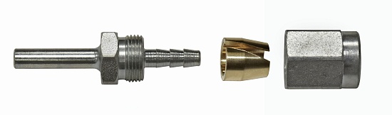 Фитинг термопластиковой трубки (пропан) в сборе прямой 6 мм