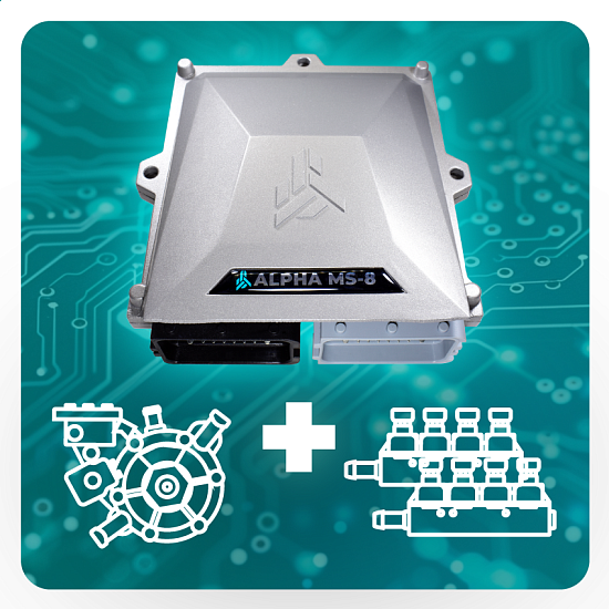 Комплект Alpha MS 8 цил. ( эл.к-т Alpha MS-8 / AT12HP 250 кВт / IG1 2 Ом 2х4ц.)