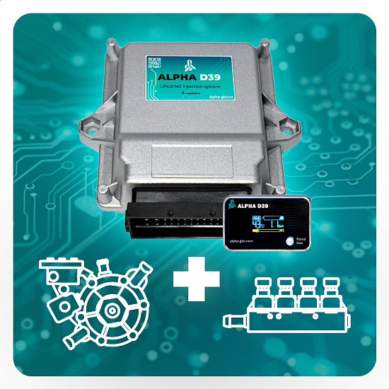 Комплект Alpha D39 PRO 4 цил. ( эл.к-т Alpha D39 PRO / AT12 HP 285 кВт / Alpha 30 2 Ом )
