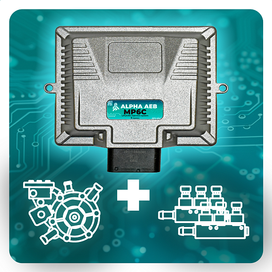 Комплект Alpha AEB  MP6 C 6 цил. ( эл.к-т Alpha AEB MP6 C / AT12 125 кВт / IG1 2 Ом 2х3ц.)