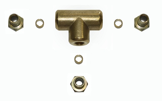 Тройник медной трубки (пропан) Atiker (ST.001) 6х6х6 мм