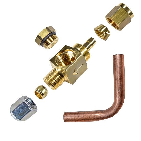 Кит для выноса газового клапана (пропан) Tomasetto для термопластиковой трубки 8 мм