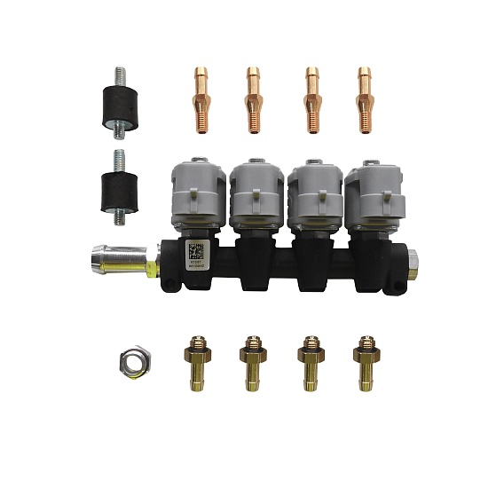 Рампа инжекторная (пропан, метан) Rail IG8 HD ALPHA, 4 цилиндра (2 Ом)